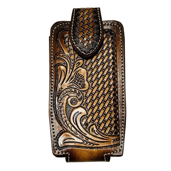 Western leather holster Phone Case Funda Vaquera de piel Fundas Vaquera De Cuero - Picture 1 of 4